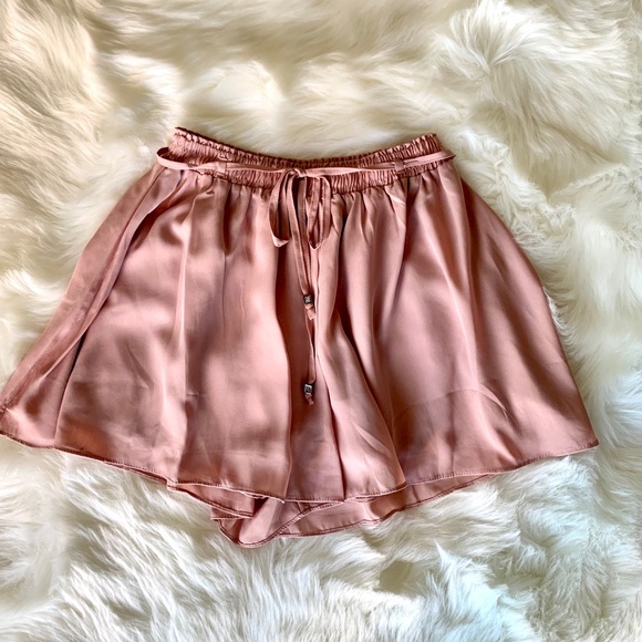 She and Sky Pants - [She + Sky] Blush Rose Chiffon Shorts